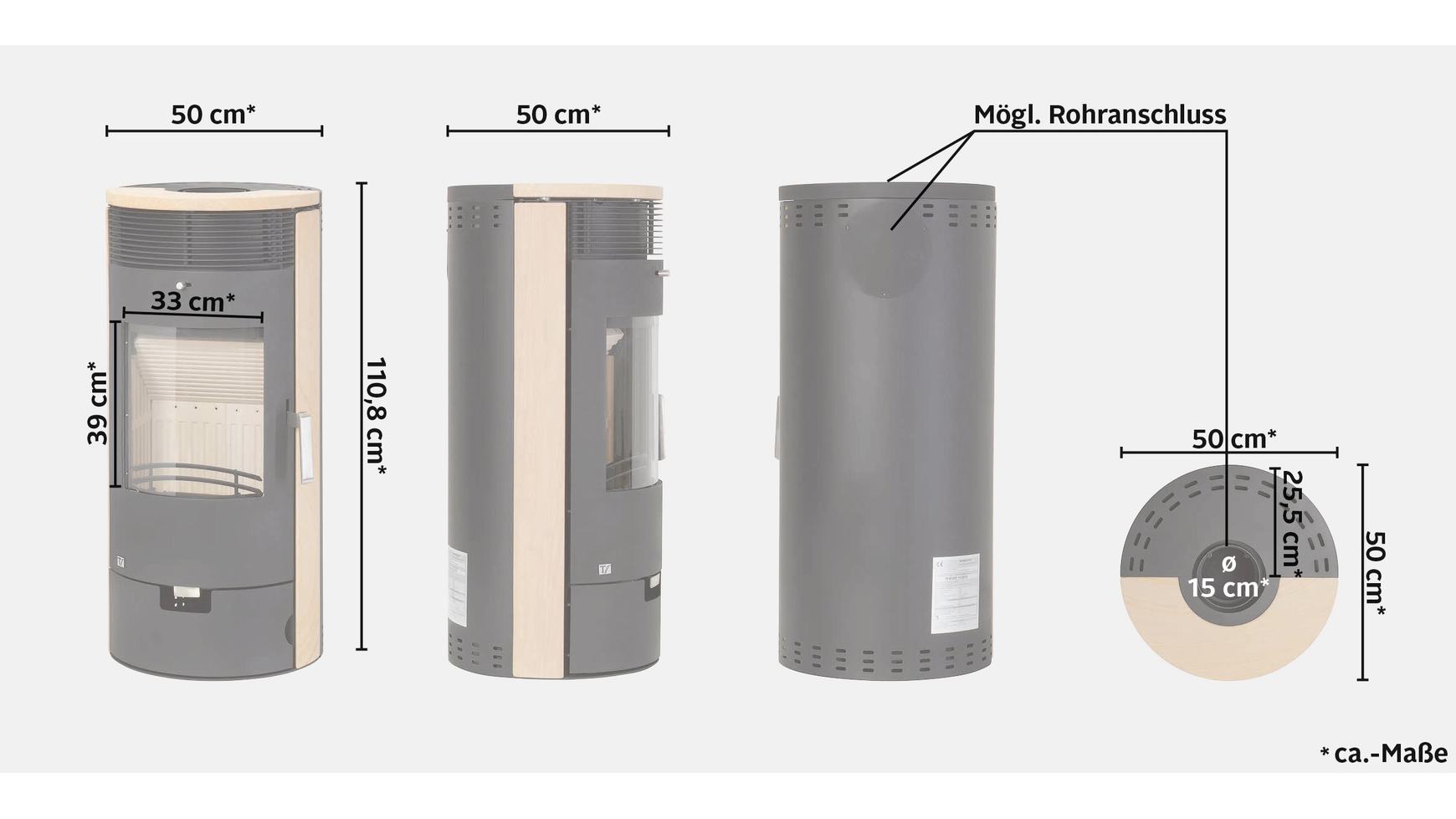MORENO Wood Stove 50 Rounded