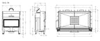 VARIA AH 3S Wood Fireplace 95 Lateral