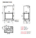 TC FORMA 75 SX/DX Wood Fireplace Corner