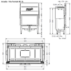 GLOVAL Wood Fireplace 90 Lateral