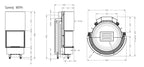 SPEEDY MDRH Wood Fireplace Rounded