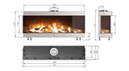 TRISORE 140 Gas Fireplace 3 Sided