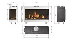 BIDORE 95 Gas Fireplace Corner Left/Right