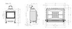 VARIA 1V Wood Fireplace 75 Lateral