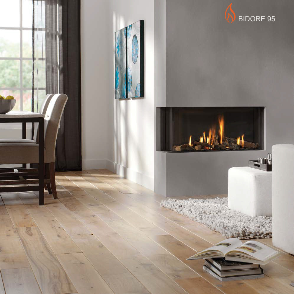 BIDORE 95 Gas Fireplace Corner Left/Right