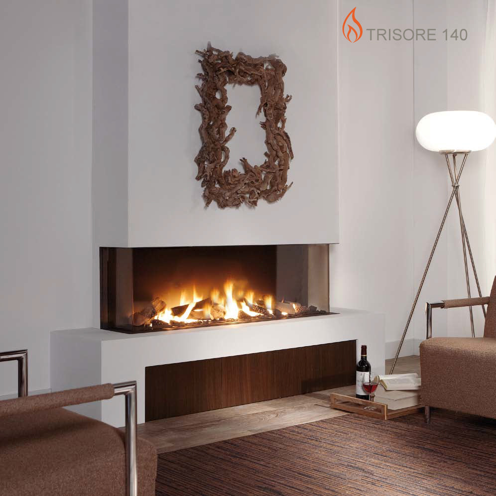TRISORE 140 Gas Fireplace 3 Sided