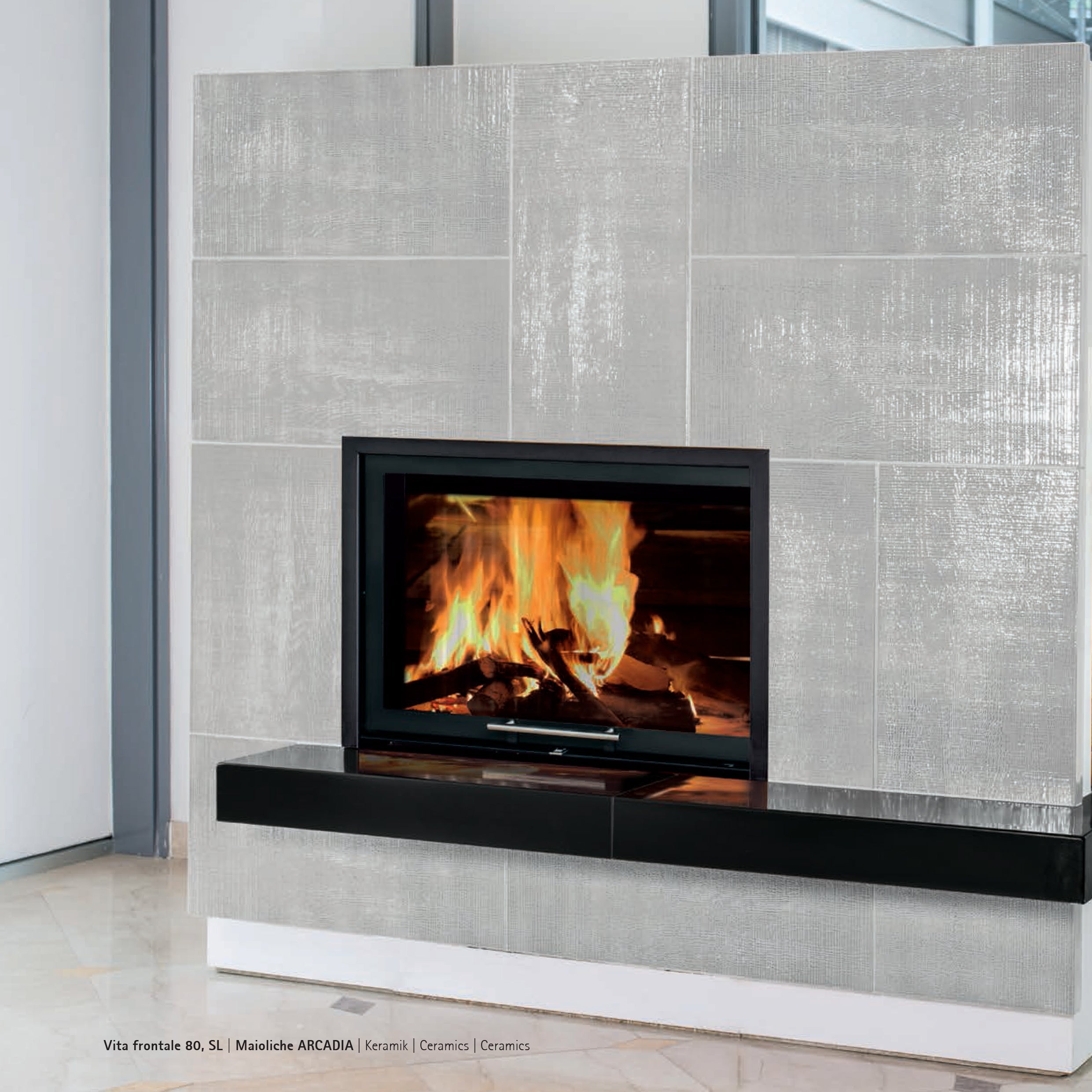 GLOVAL Wood Fireplace 90 Lateral
