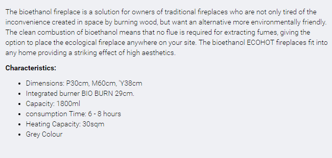 BIO LUNA Ethanol Freestanding
