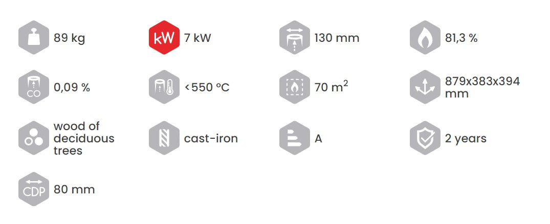 SORA Wood Stove 40 Lateral