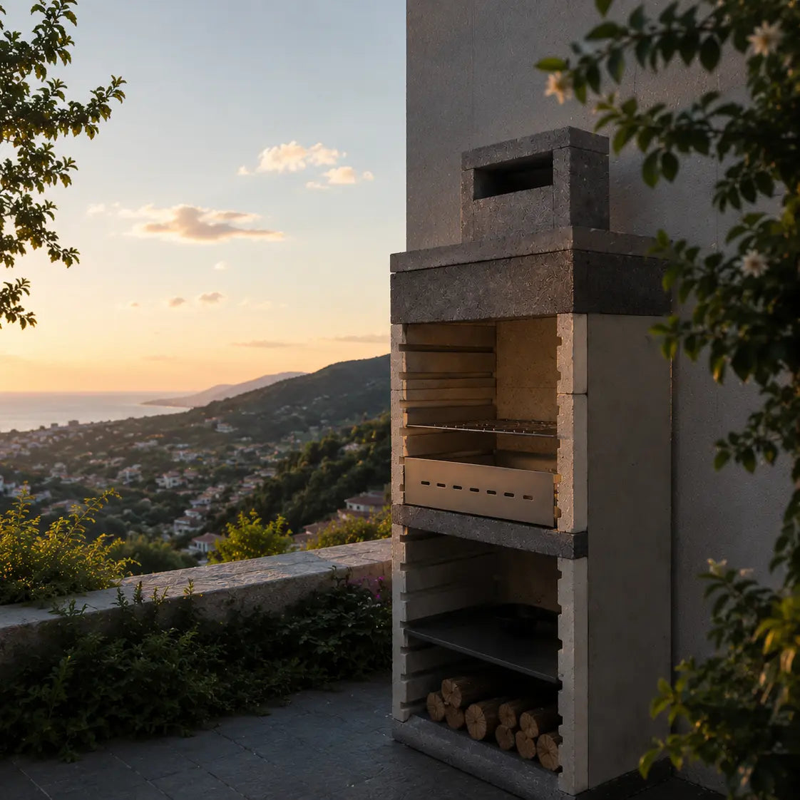NOA stone charcoal barbecue